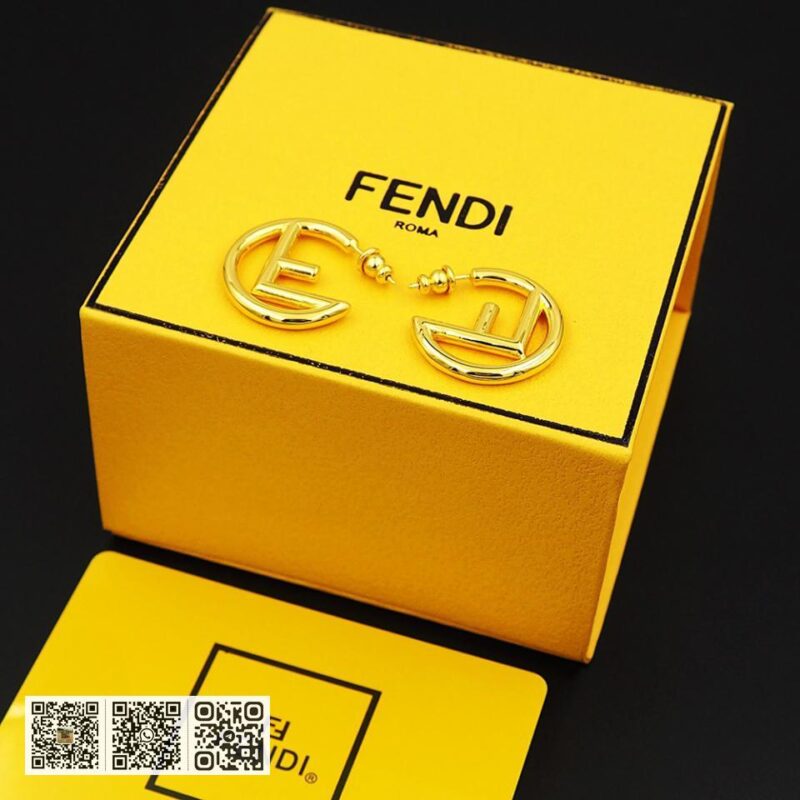 FENDI F字母大圈开口耳环小号(7441)