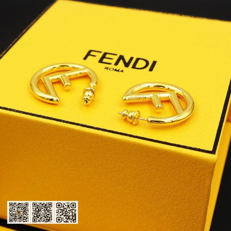 FENDI F字母大圈开口耳环小号(7441) - Image 7