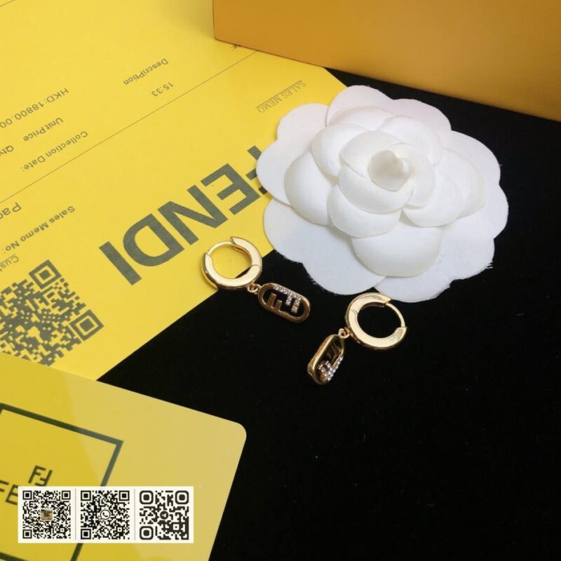 FENDI logo耳环 (9AC4) - Image 4