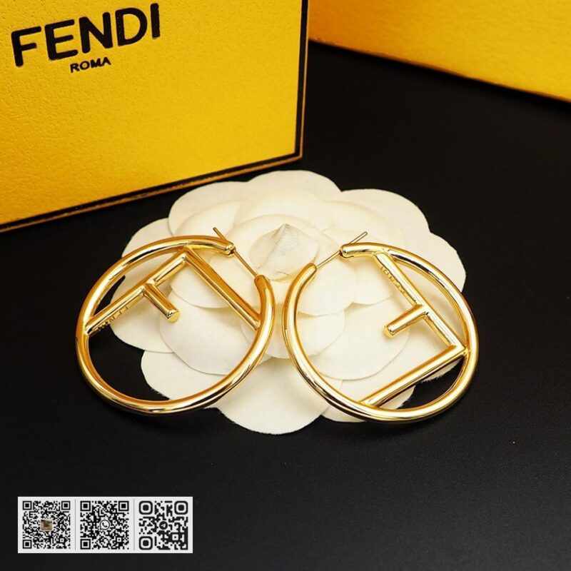 FENDI F字母大圈耳环(01A1) - Image 3
