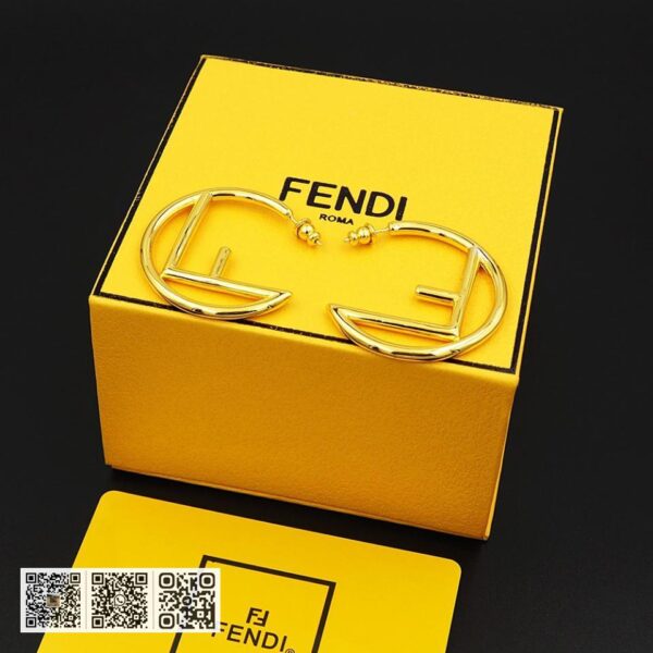 FENDI F字母大圈开口耳环中号(19DC)