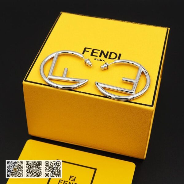 FENDI F字母大圈开口耳环中号(51FB)