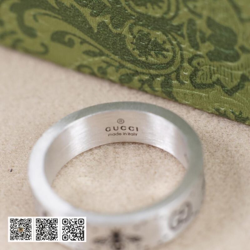 通体925纯银 Gucci 蜜蜂刻花戒指(3302) - Image 7