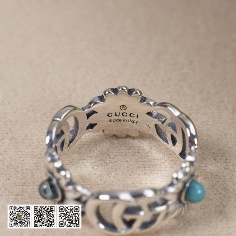 通体925纯银 Gucci 互扣式双g小雏菊复古戒指 (44F0) - Image 9