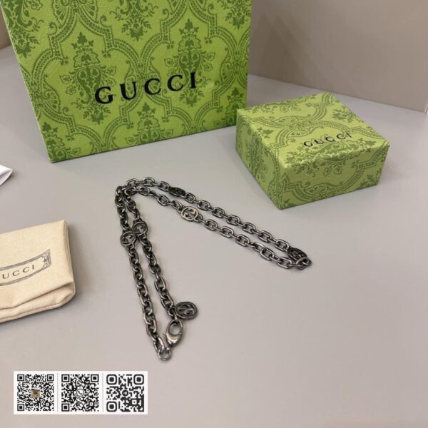 Gucci 新款黑金项链 双G情侣款(37B6)