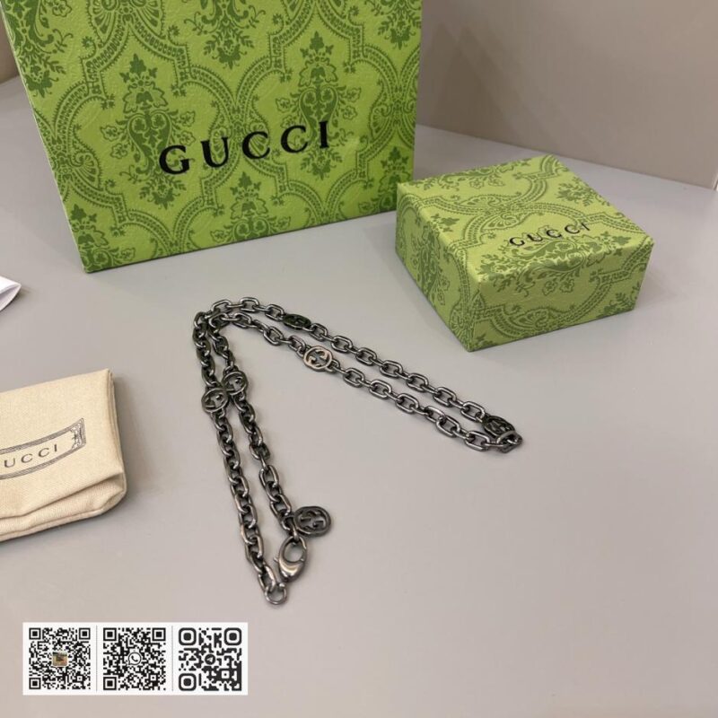 Gucci 新款黑金项链 双G情侣款(37B6)