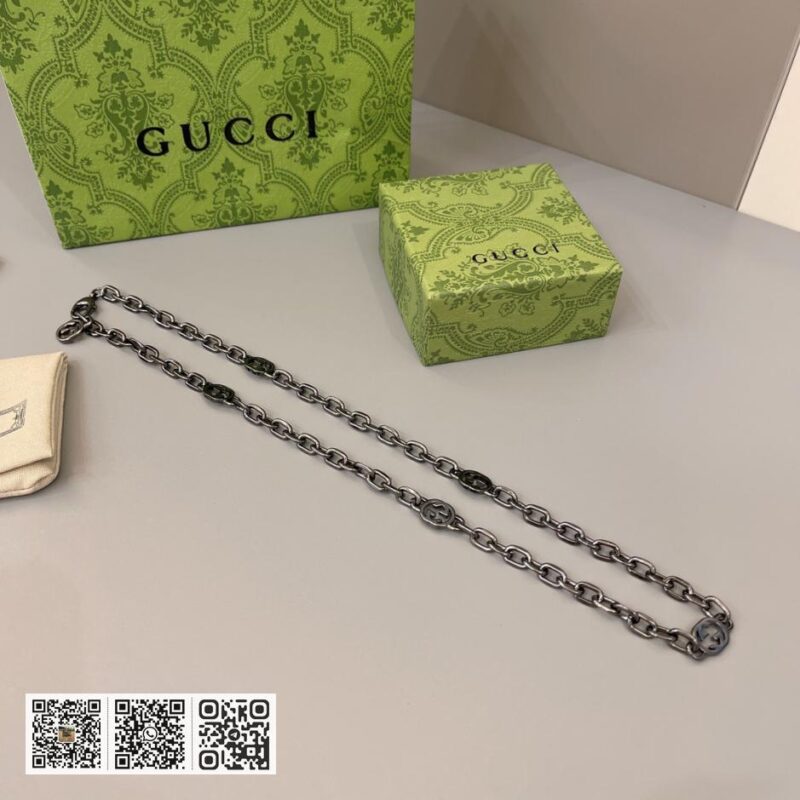 Gucci 新款黑金项链 双G情侣款(37B6) - Image 2