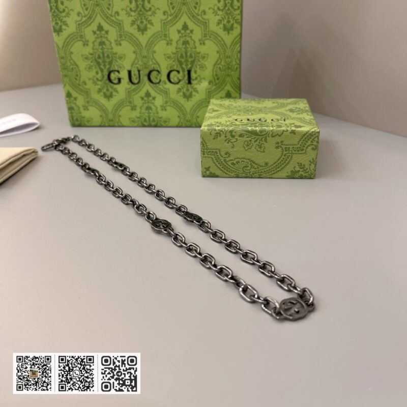 Gucci 新款黑金项链 双G情侣款(37B6) - Image 6
