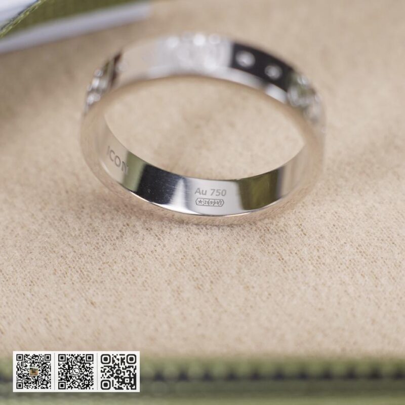 通体925纯银 Gucci 双g字母光面戒指Icon系列(559A) - Image 8