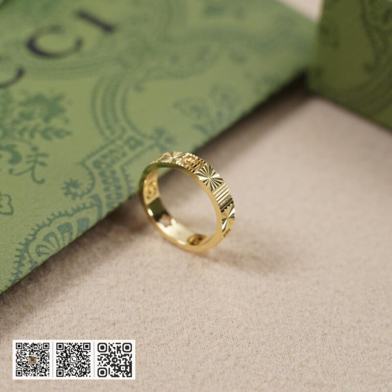 通体925纯银 Gucci 字母镂空双g星星戒指Icon系列(0A24) - Image 2