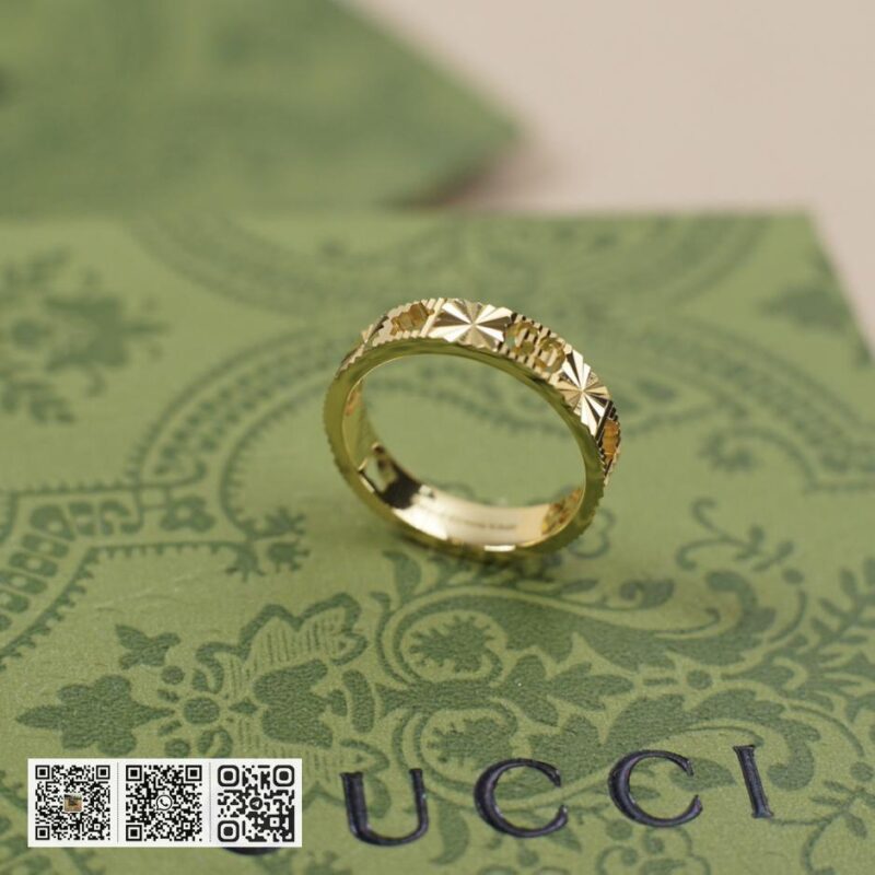 通体925纯银 Gucci 字母镂空双g星星戒指Icon系列(0A24) - Image 4