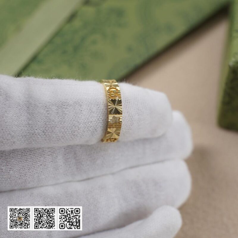 通体925纯银 Gucci 字母镂空双g星星戒指Icon系列(0A24) - Image 5