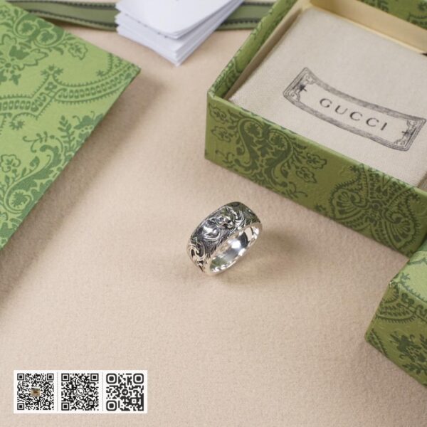 全身925纯银 Gucci 老虎头复古戒指Garden系列(DECD)