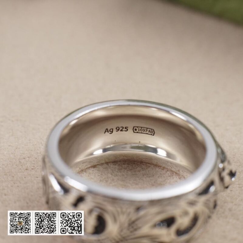 全身925纯银 Gucci 老虎头复古戒指Garden系列(DECD) - Image 8