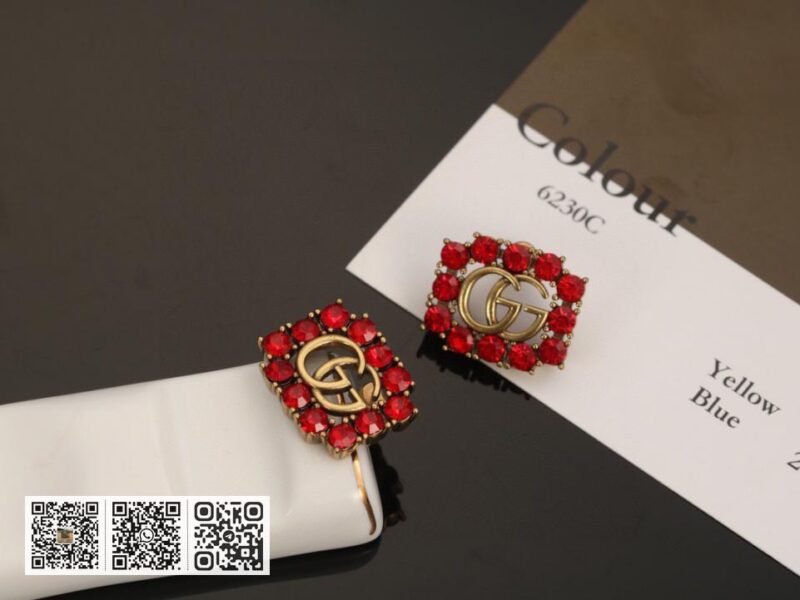 Gucci 双G系列耳环 珍珠款彩钻款古驰耳环 (B800) - Image 2