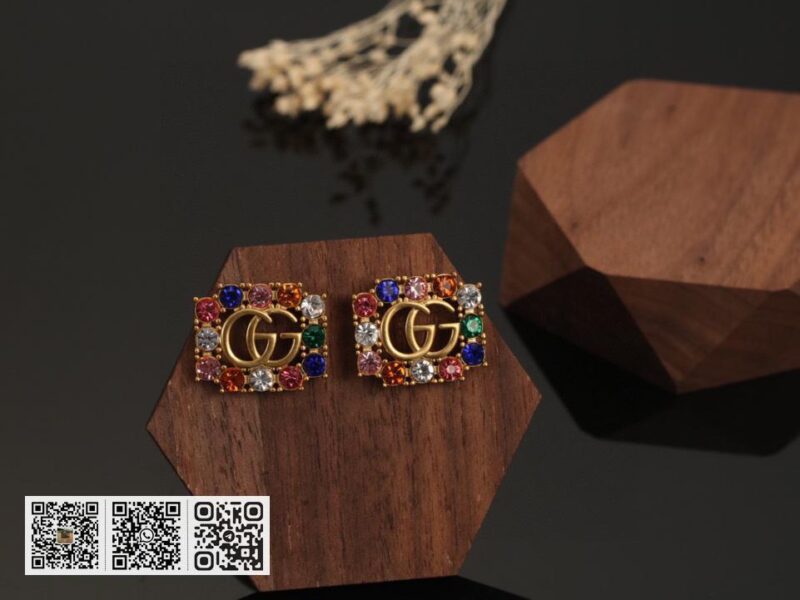 Gucci 双G系列耳环 珍珠款彩钻款古驰耳环 (B800) - Image 5