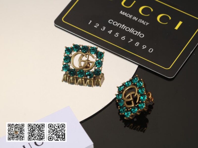 Gucci 双G系列耳环 珍珠款彩钻款古驰耳环 (B800) - Image 6