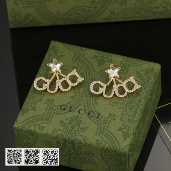 Gucci 字母耳环 925纯银针(F0B7)