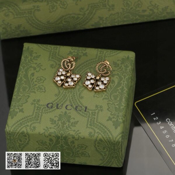 Gucci 双G蝴蝶结耳环 (5629)