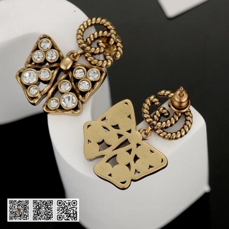 Gucci 双G蝴蝶结耳环 (5629) - Image 6