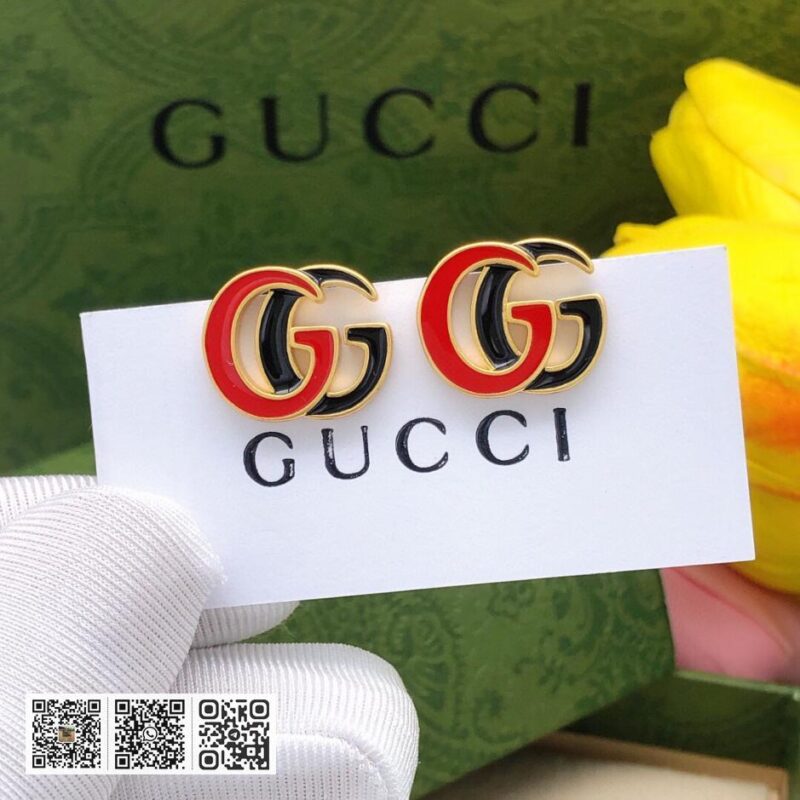 Gucci 新款双G 耳环 红黑搭配 高级感十足(F037) - Image 2