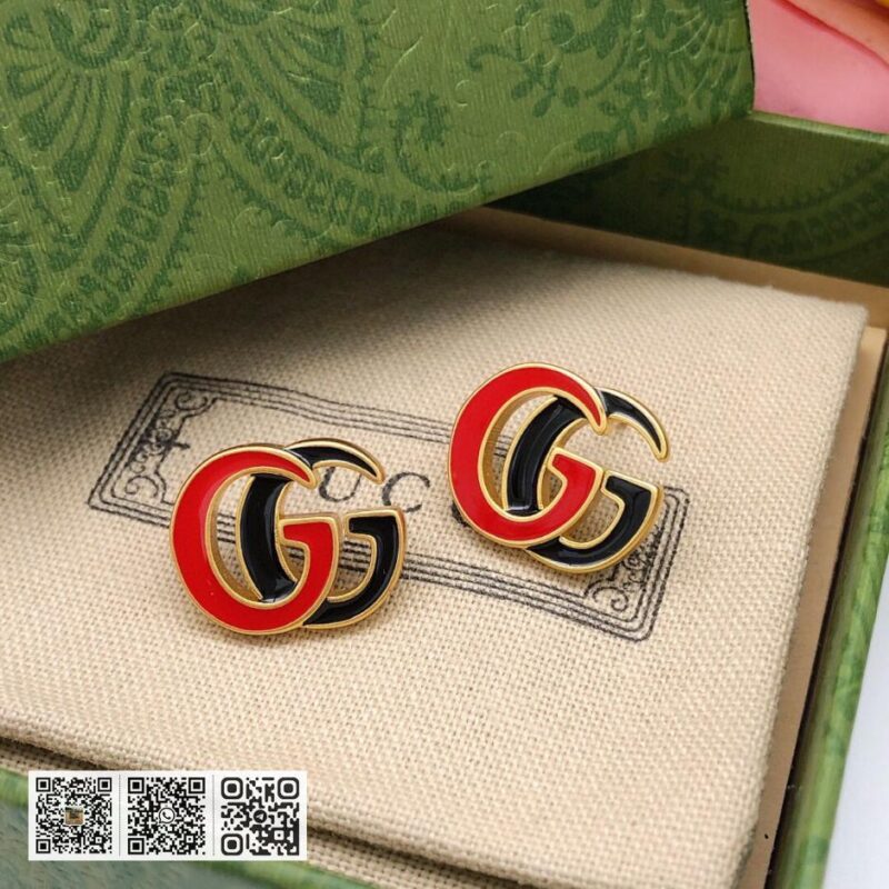Gucci 新款双G 耳环 红黑搭配 高级感十足(F037) - Image 3