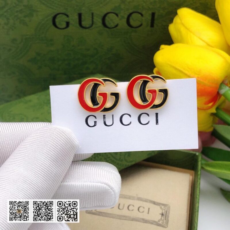 Gucci 新款双G 耳环 红黑搭配 高级感十足(F037) - Image 5