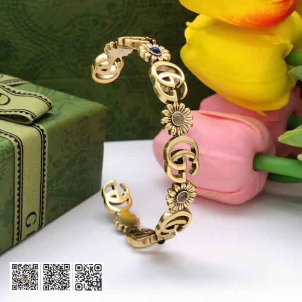 Gucci 手镯新款GG太阳花手镯209D)