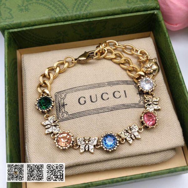 Gucci GG时尚 彩钻手链 (4B3A)