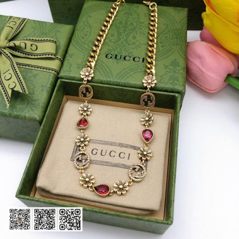 Gucci 新款双G互扣式花朵项链(931C) - Image 2