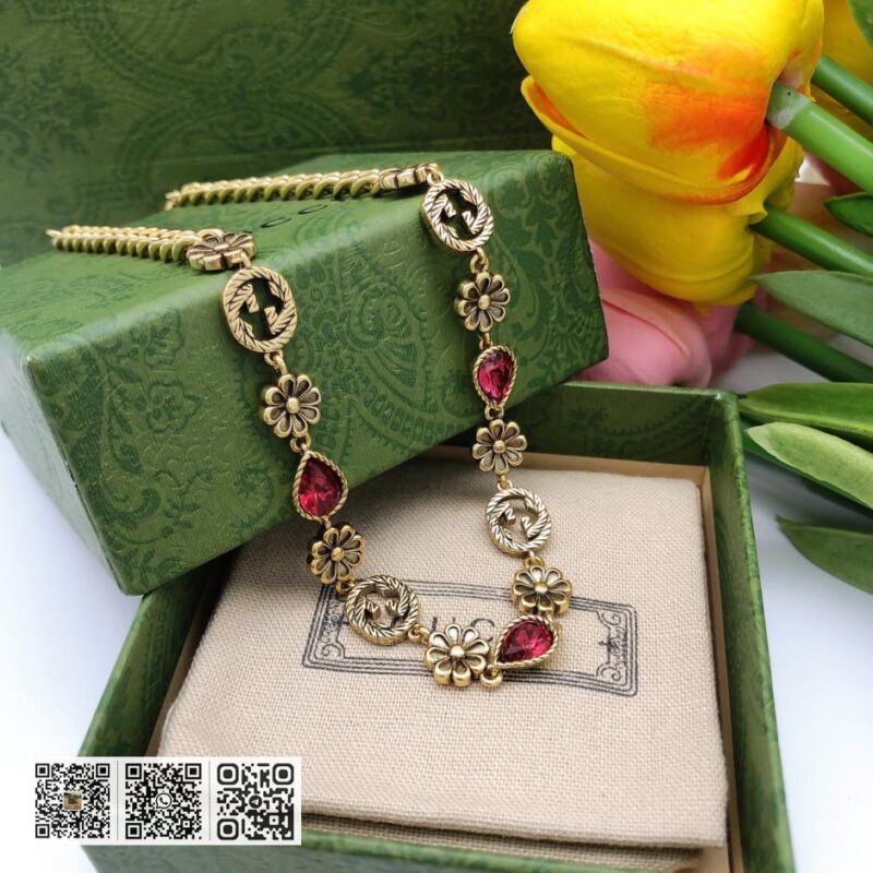 Gucci 新款双G互扣式花朵项链(931C) - Image 4