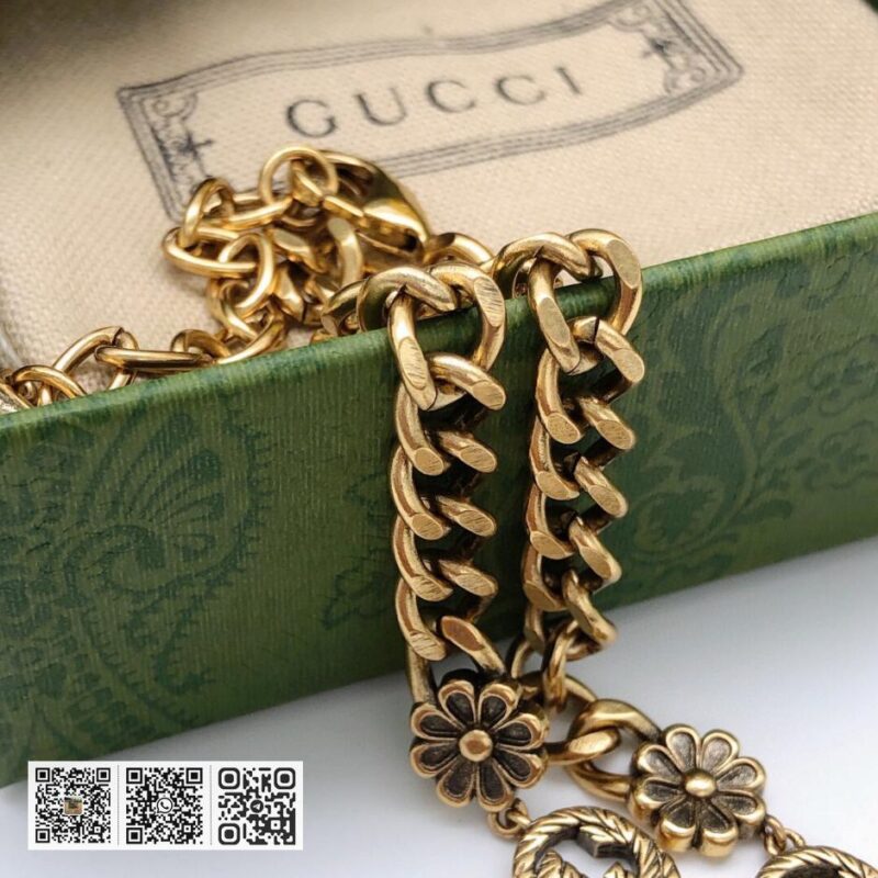 Gucci 新款双G互扣式花朵项链(931C) - Image 5