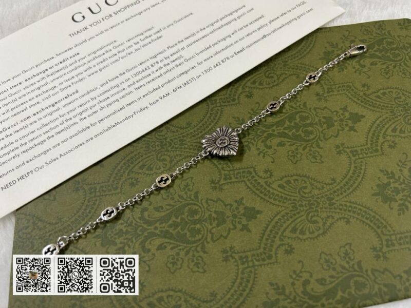 Gucci 双G心形宝石手链 (10A2) - Image 9