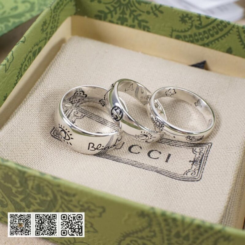 通体925纯银 Gucci 花鸟戒指-爱无畏对戒 情侣戒指花鸟系列(84DB)