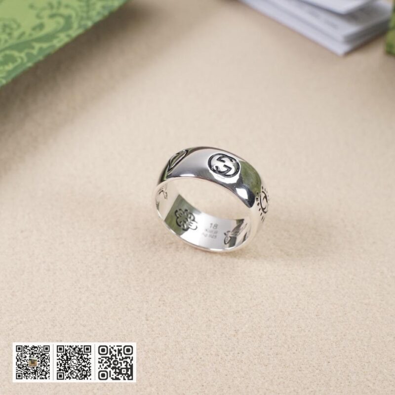 通体925纯银 Gucci 花鸟戒指-爱无畏对戒 情侣戒指花鸟系列(84DB) - Image 5