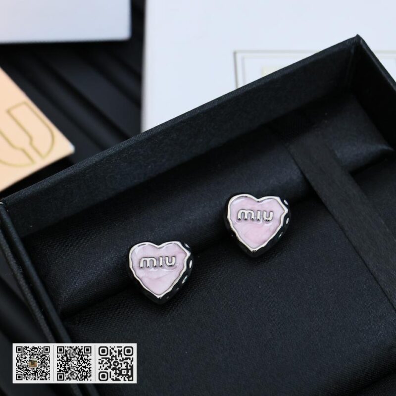 Miu miu 珐琅爱心耳环(319F) - Image 4