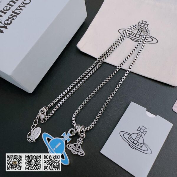 Vivienne Westwood 高质量经典大土星项链男女同项链 (0D1B)