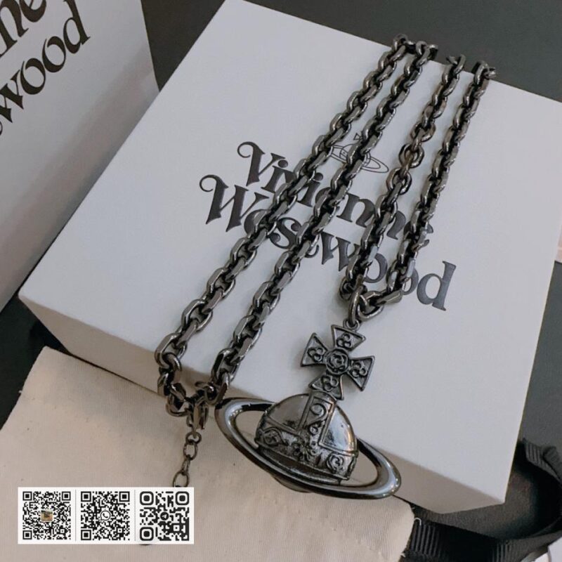 Vivienne Westwood 高质量经典大土星项链男女同款(714A) - Image 3