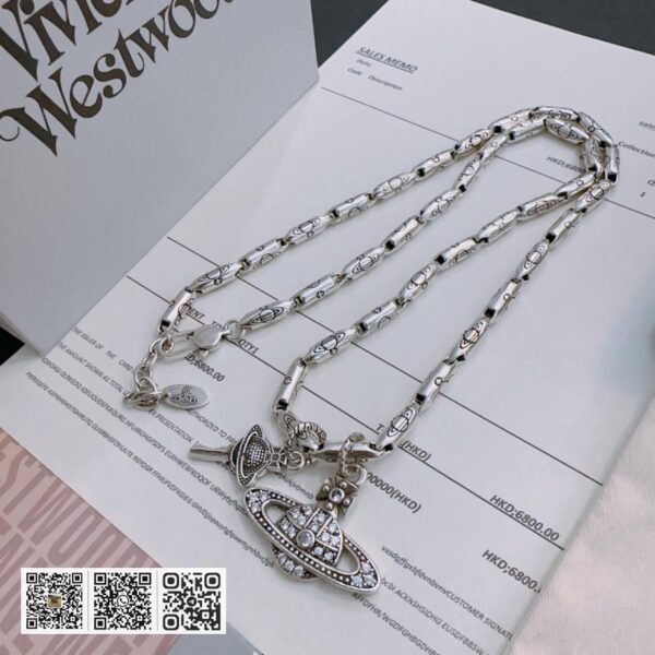 Vivienne Westwood 高质量经典大土星项链男女同款(58DE)