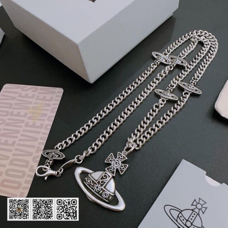 Vivienne Westwood 高质量经典大土星项链男女同款(380C) - Image 3