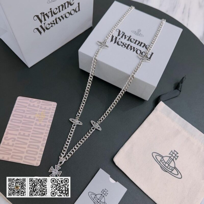 Vivienne Westwood 高质量经典大土星项链男女同款(380C) - Image 4