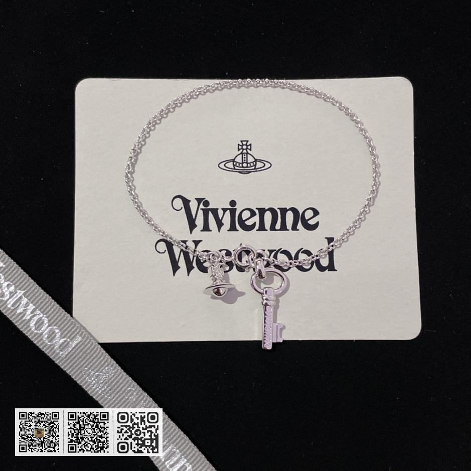 Vivienne Westwood 土星双吊坠项链 手链 (C4F7) - Image 2