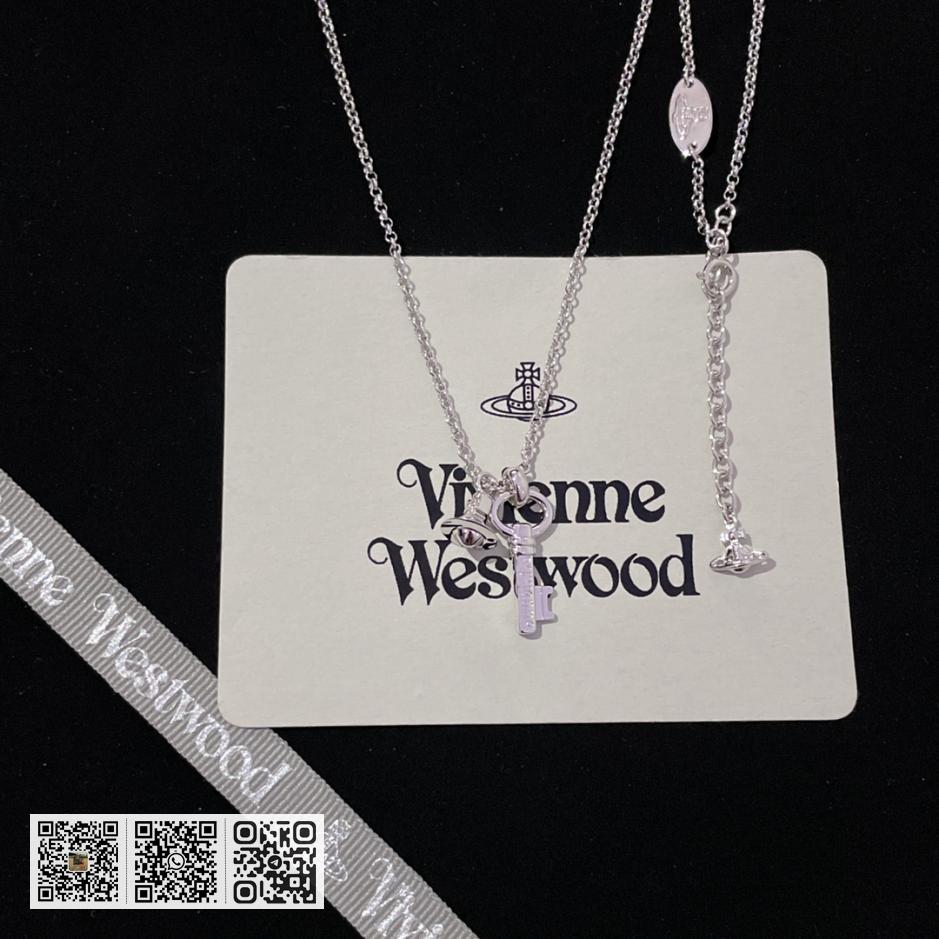 Vivienne Westwood 土星双吊坠项链 手链 (C4F7) - Image 4