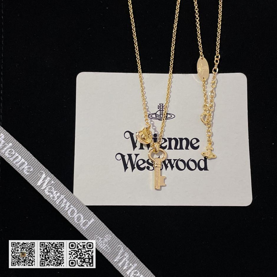 Vivienne Westwood 土星双吊坠项链 手链 (C4F7) - Image 5