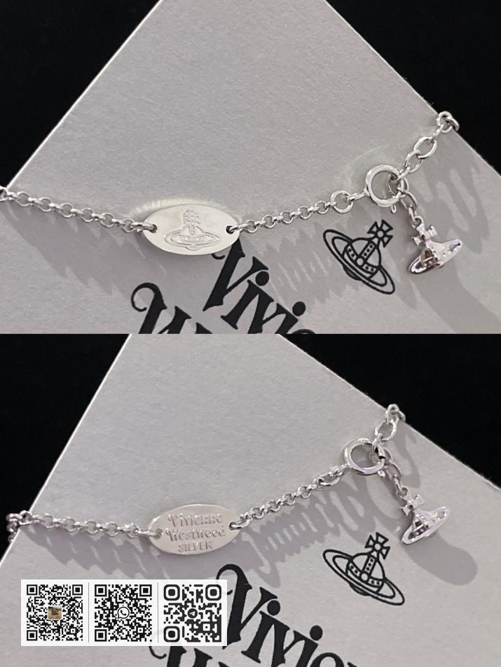 Vivienne Westwood 土星双吊坠项链 手链 (C4F7) - Image 9