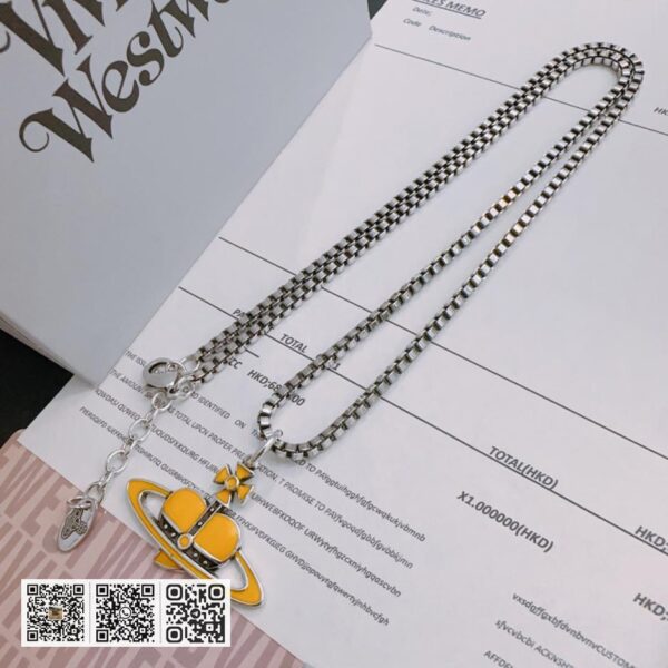 Vivienne Westwood 高质量经典大土星项链男女同款(87C0)