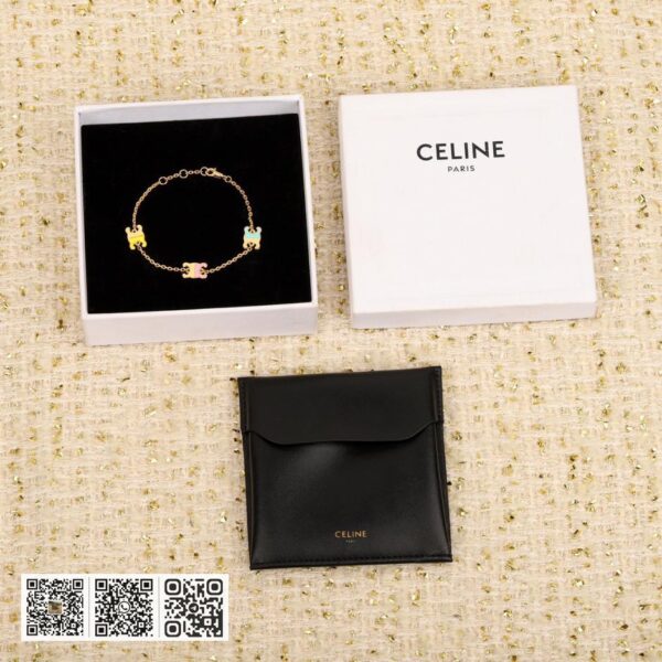 Celine 立体凯旋门3色滴油手链