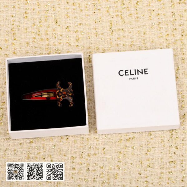 Celine 玳瑁色发夹