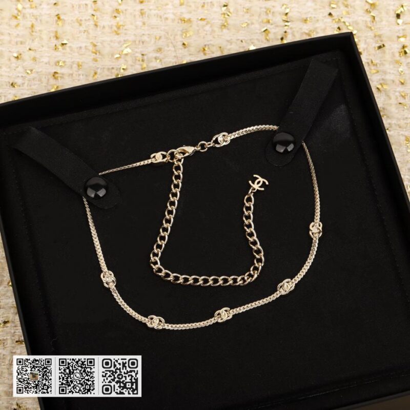 Chanel 5花choker蛇骨项链 - Image 2