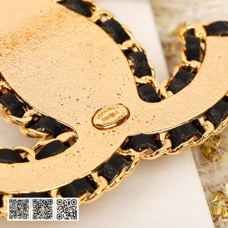 Chanel 菱格穿皮胸针 - Image 5